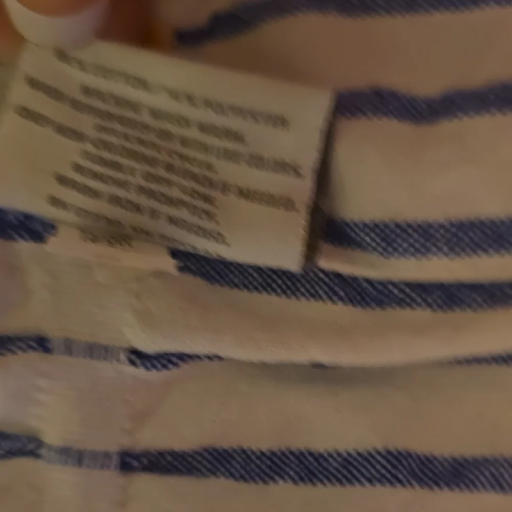 Threshold Striped Blu & White Gathered Fabric. Excellent Quality.